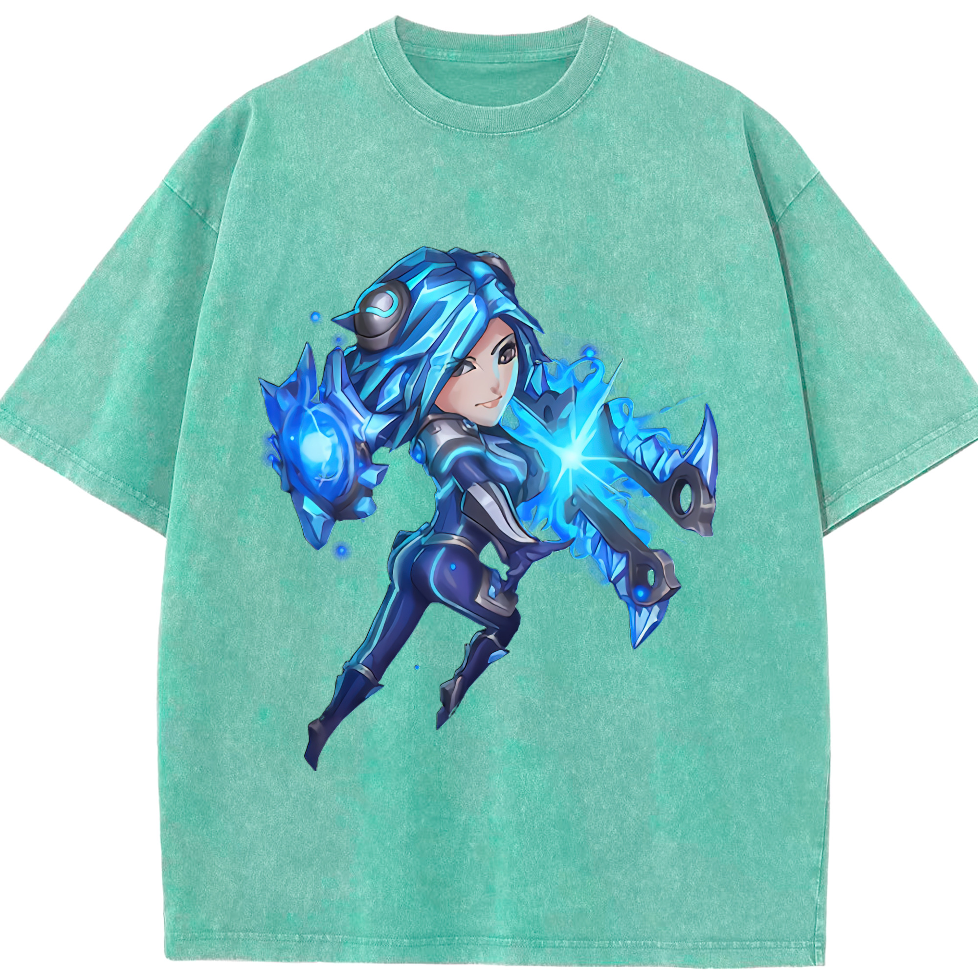 リーグ・オブ・レジェンド League of Legends LOL 綿100% ヴィンテージ風 半袖Tシャツ（フロントプリント）